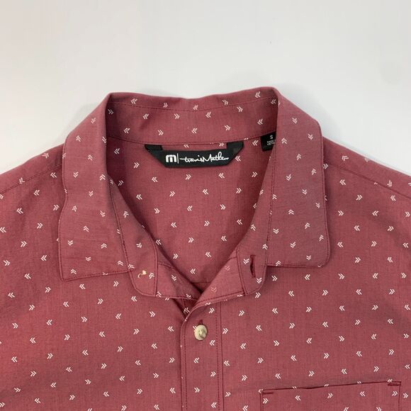 Travis Mathew Shirt Mens S Small Plum Not Your Best Button Up Short Sleeve - Picture 4 of 11